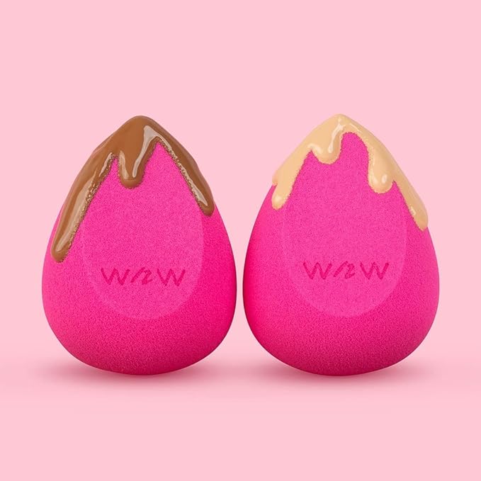 wet n wild Makeup Sponge - Low Product Absorption for Streak-Free Application, Effortless Blending Beauty for a Smooth Professional Looking Finish, Cruelty-Free & Vegan-Pink
