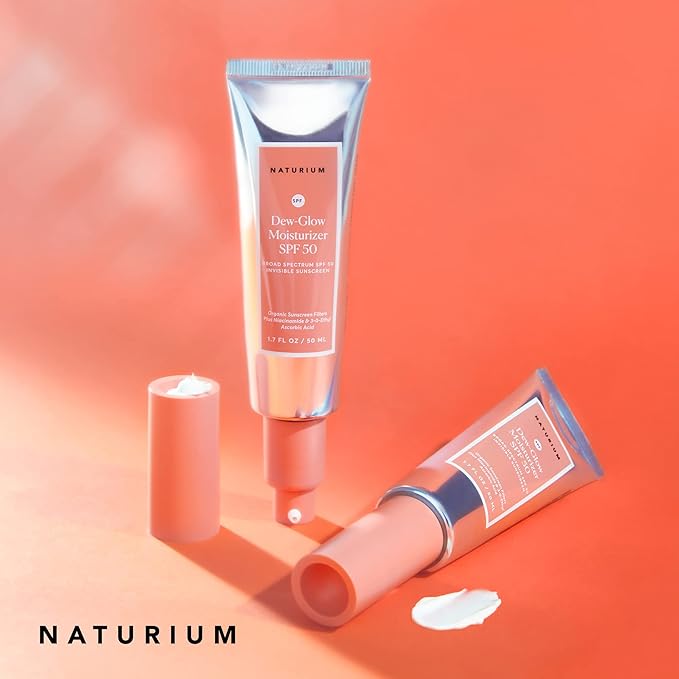 Naturium Dew-Glow Moisturizer SPF 50 PA++++, Daily Moisturizing Sunscreen & Face Primer, Skin Protector with Dewy Finish, 1.7 oz