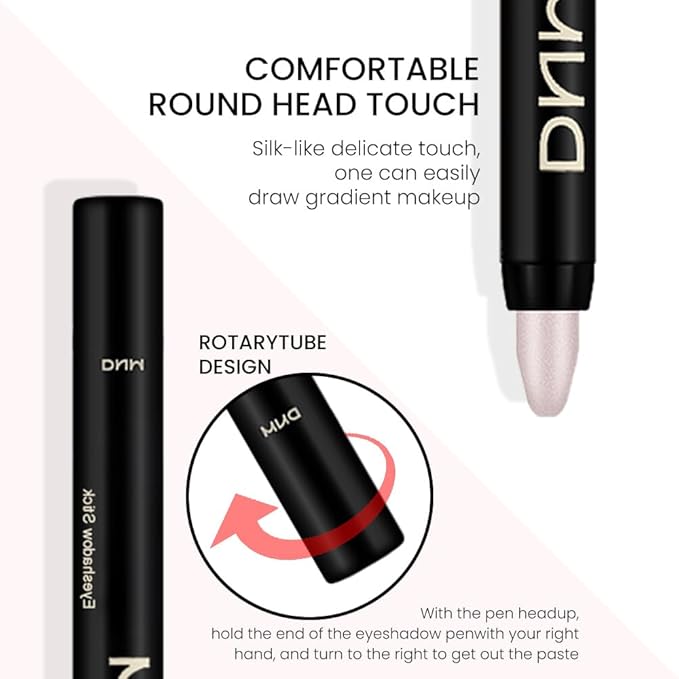 Kaely 2Pcs Cream Eyeshadow Sticks Set for Eyes Waterproof,Champagne Shimmer & Pearl Shimmer Matte Eye shadow Stick Pencil Pen Bulk sombras en crema para ojos 17+18