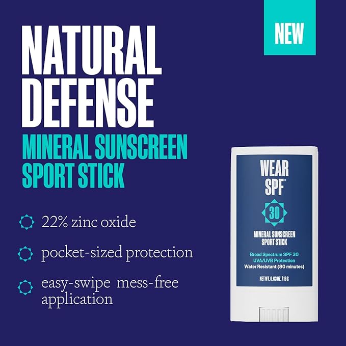 Mineral Sunscreen Sport Stick, Mess-Free,