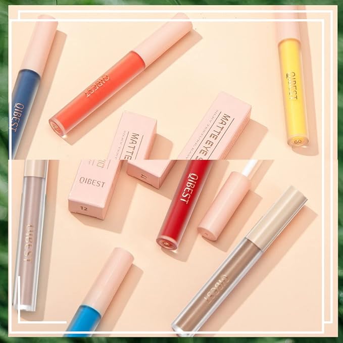 Matte Eyeshadow liquid Long Lasting High-pigmented Eye shadow Gel Eye Makeup (Matte Brown)