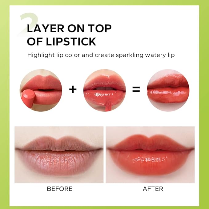 2Pcs Lip Oil and Lip Liner Set, Gradient Brown Lip Liner and Lipstick Lip Combo Set, Smooth Glossy Finish Lip Glow Oil for Black Women (2, Coffee Bean Set)