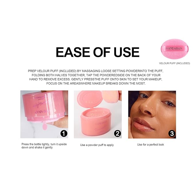 Loose Face Powder Setting Powder Makeup 0. (V02)With Powder Puff 67oz