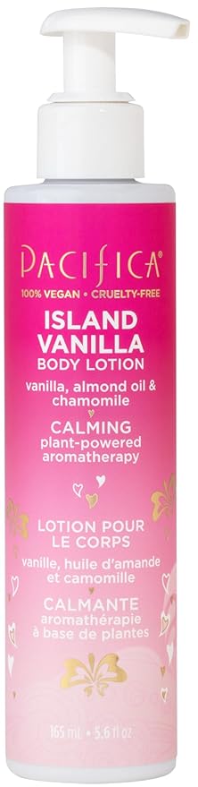 Pacifica Body Lotion - Island Vanilla Body Moisturizer - Plant Powered Aromatherapy - Tropical Vanilla Coconut Scent -w/Vitamin E, Almond Oil & Coconut Water Vegan & Cruelty-Free Dermatologist Tested