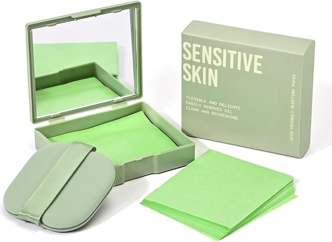 KYDA 200 Sheets Oil Blotting Paper with Mirror Makeup Friendly