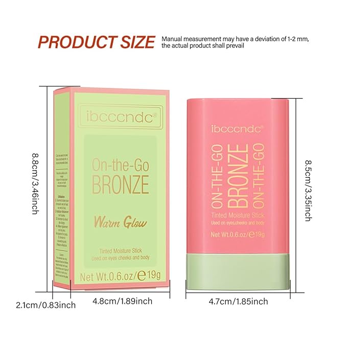 Cream Contour Stick,Versatile Bronzer Facial Contouring Stick,Long Lasting Beach Glow