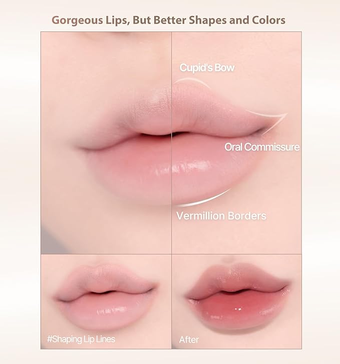 Heart Percent Dote On Mood Lip Pencil Slim, Defines and Fills Creamy Lip Liner Retractable Lipstick Pencil with Built-In Sharpener, 14. Calm Pink