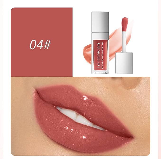 Ultimate Luxe Lip Oil Hydrating Fruit-Flavored Oils with Soft Brush for Moisturized, Full, and Radiant Lips (#04, SINGLE)