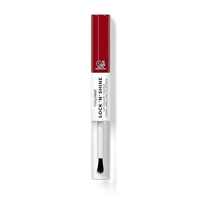 wet n wild Megalast Lock 'N' Shine Lip Color + Gloss Lipstick Red-Y For Me