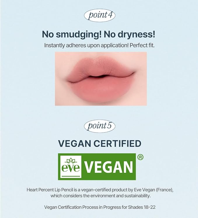 Heart Percent Dote On Mood Lip Pencil, Long-Lasting Creamy Lip Crayon Smooth Color Liner Retractable Lipstick Pencil 0.8g, #07. Dry Rose