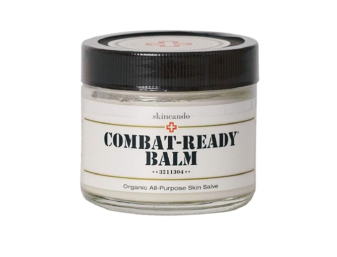 Combat Ready Skin Balm 2oz by Skincando – All Natural - Intensive Moisturizer – Skin Cream - Organic ingredients – Apricot Kernel Oil – Grapefruit Seed Extract – Black Spruce - Black Tea Moisturizer