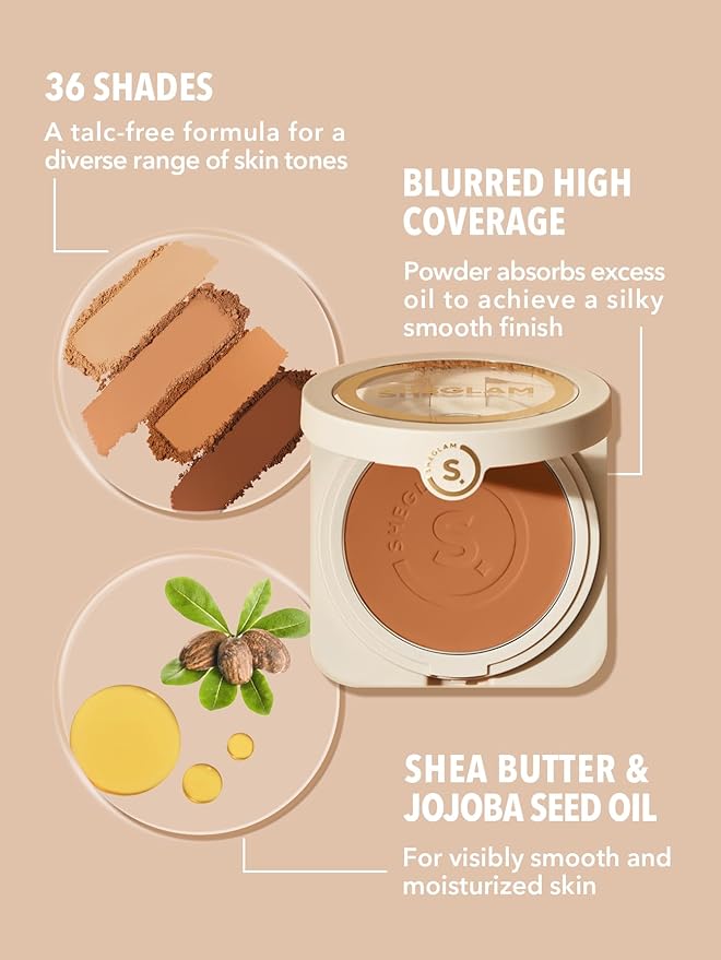 SHEGLAM SKin-Focus Full Coverage Powder Foundation Oil-Control Lightweight