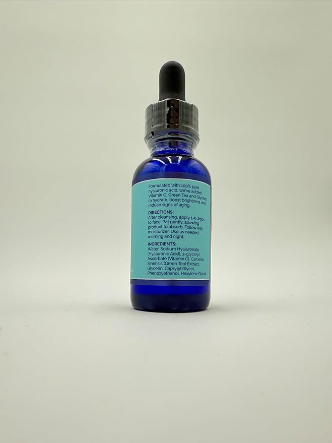 RemeVerse Hyaluronic Acid Serum with Vitamin C & Green Tea Extract - 100% Pure Formulation for Face, Lips & Décolleté - Intense Moisture for Dry Skin & Fine Lines for a Youthful & Plump Look, 1 oz