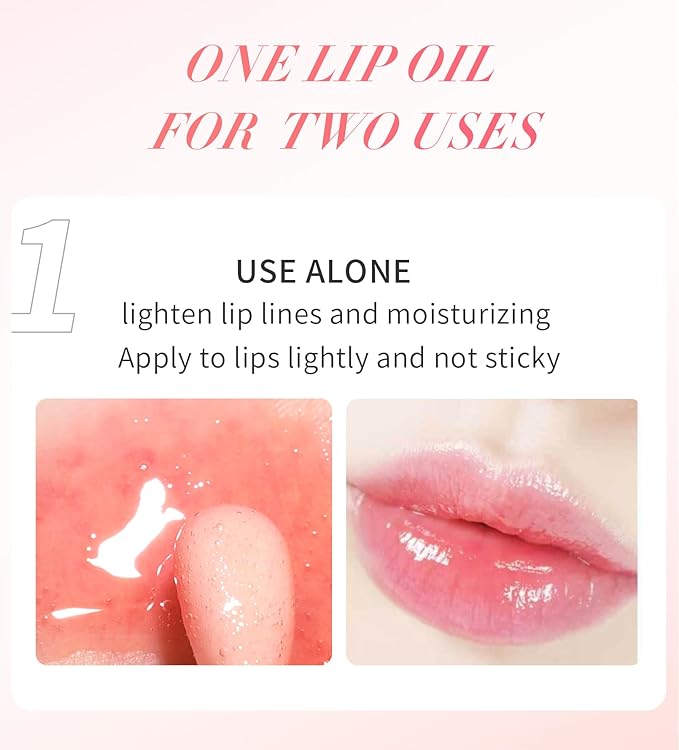 Ultimate Luxe Lip Oil Hydrating Fruit-Flavored Oils with Soft Brush for Moisturized, Full, and Radiant Lips (#01, SINGLE)
