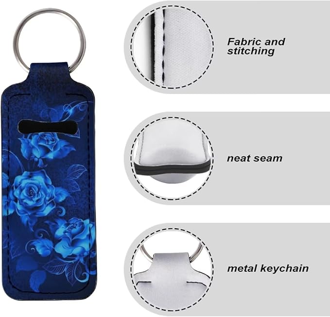 Elegant Rose Flower Print Chapstick Holder