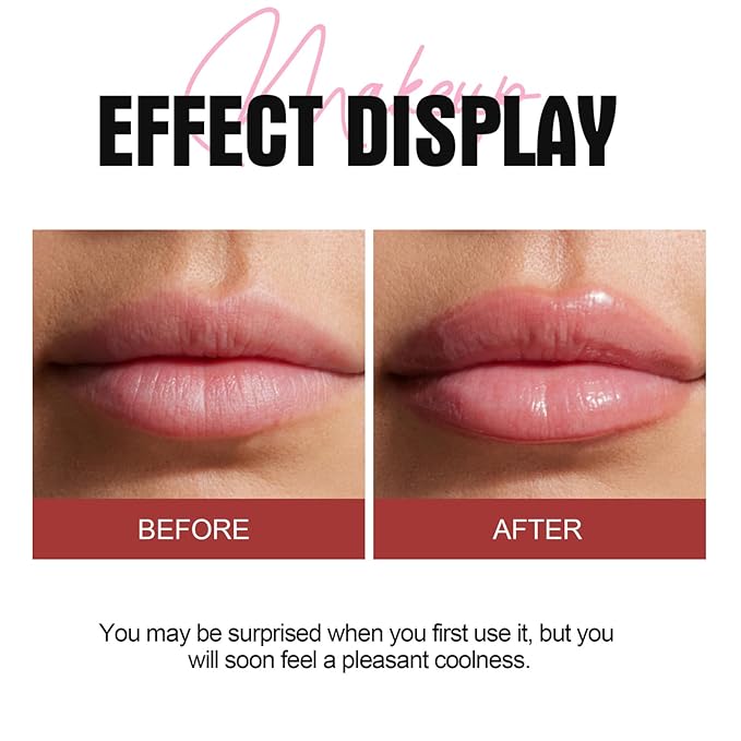 6 Colors Lip Plumper, Hydrating & Smooth Lip Wrinkles, Enhancing Plump Effect for Fuller Lips High Shine Lip Glaze Long Lasting Nourishing Lip Plumper for Women Girls (# 03)