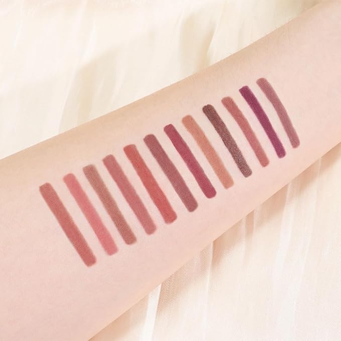 12 Pcs Natural Nude Brown Beige Colors Lip Beige