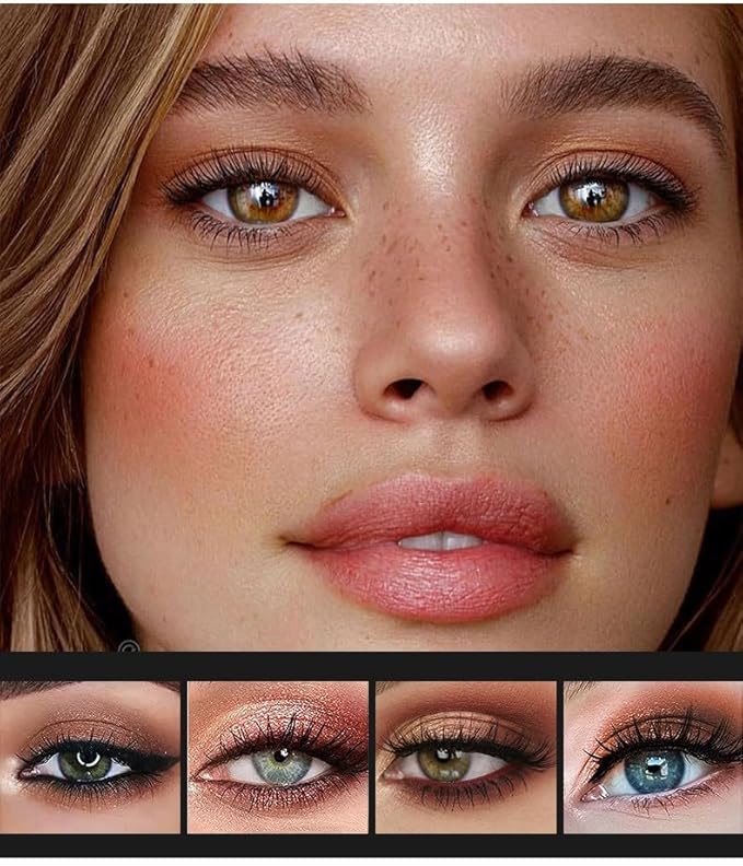 12 Colors Pink Eyeshadow Palette, Mini All in