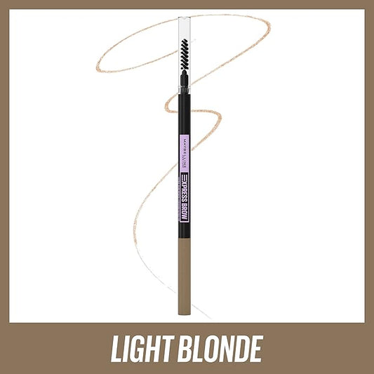 Maybelline Brow Ultra Slim Defining Eyebrow Makeup Mechanical Pencil With 1.55 MM Tip And Blending Spoolie For Precisely Defined Eyebrows, Light Blonde, 0.003 oz.