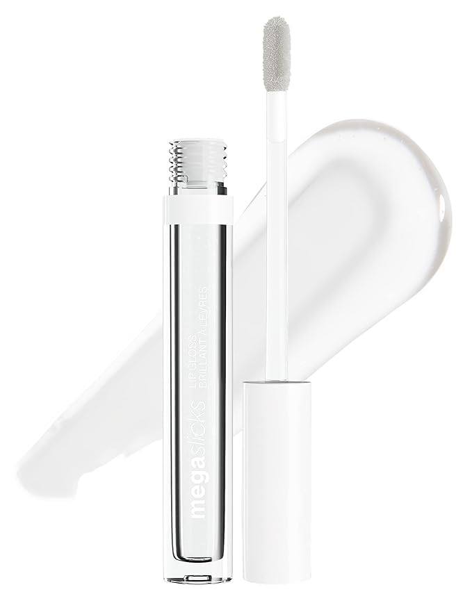 wet n wild MegaSlicks Lip Gloss, Ultra-Glossy, Vitamin-E Enriched, Ultra-Gloss High Shine Moisturizing, Cruelty-Free & Vegan - Crystal Clear