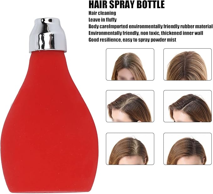 ZJchao Empty Spray Powder Bottle Hairdressing Spray Talcum Bottle Red