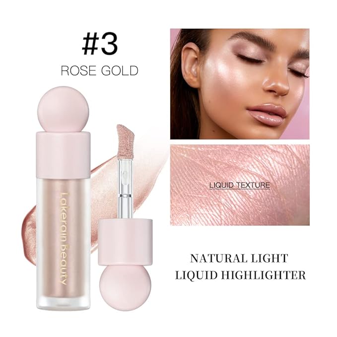 UNYOKE Liquid Highlighter, Highlighter makeup Stick,Makeup Highlighter Face Body Highlighter.-03#