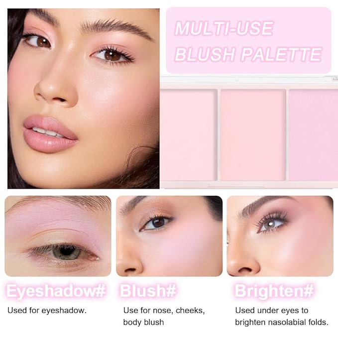 3 IN 1 Brown Nude Face Highlight Bronzer