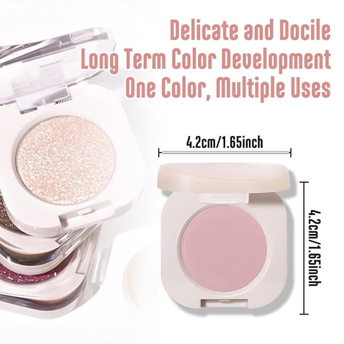 Matte Eyeshadow Palette Makeup for Green Blue Eyes, Matte Nude Pink eyeshadow For Old Women, Holographic Multichrome Cream Iridescent Single Monochrome Eye Shadow Makeup