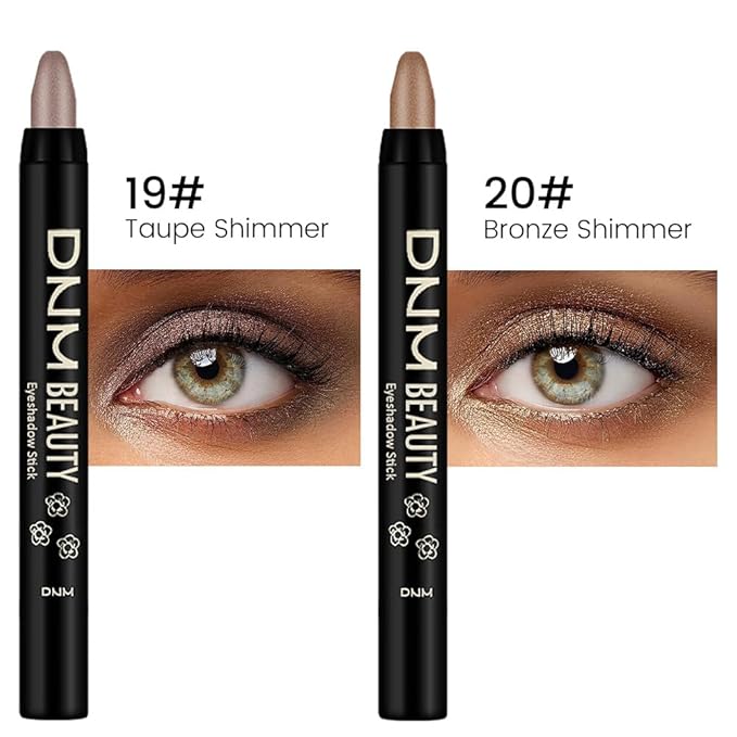 Kaely 2Pcs Cream Eyeshadow Sticks Set for Eyes Waterproof,Taupe Shimmer & Bronze Shimmer Matte Eye shadow Stick Pencil Pen Bulk sombras en crema para ojos 19+20