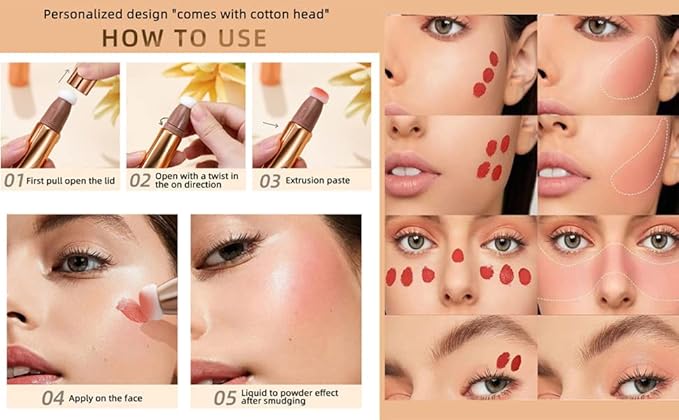 3 Colors Liquid Contour Beauty Wand, Highlighter and Blend. (1#/2#/6#)