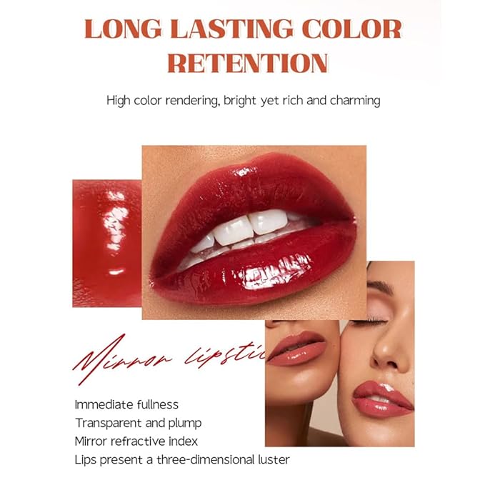 4 Colors Hydrating Glossy Liquid Lipstick Set, Moisturizing Shiny Tinted Lip Gloss, Nourishing Long Lasting Lip Stain Lip Blam for Girls And Women Makeup