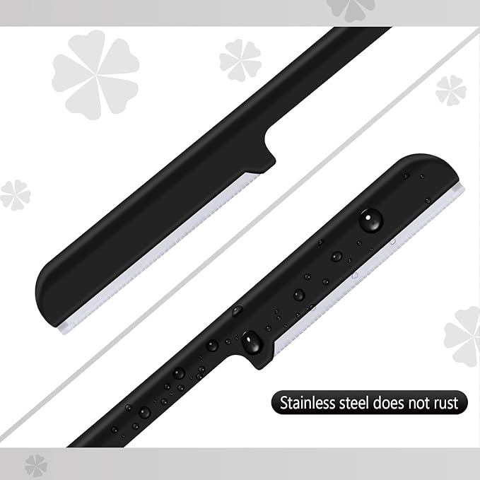 10 Pieces Eyebrow Razor for Women Facial Shaver Razor Brow Shaper Eyebrow Trimmer Dermaplaner Shaping Tool with Cover (Black, White)