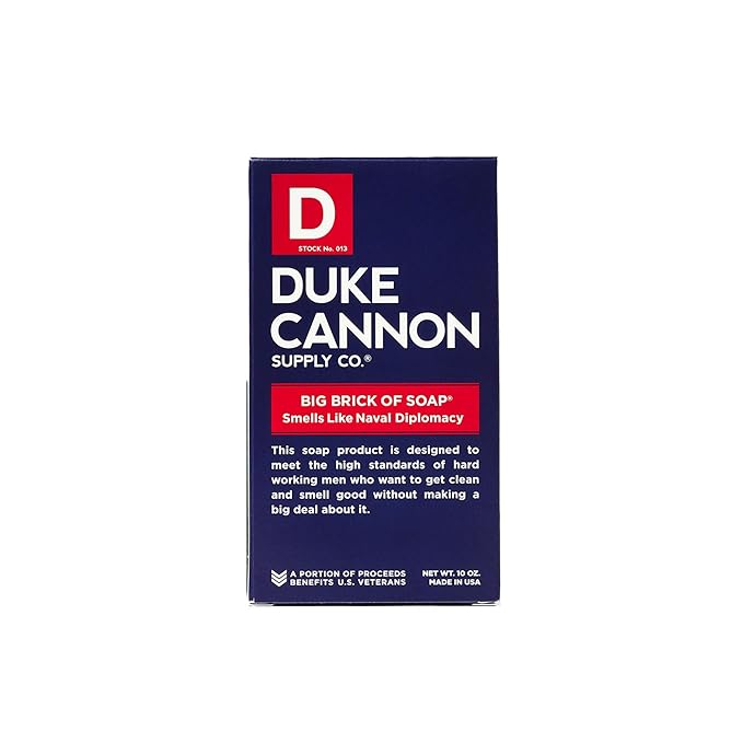 Duke Cannon Supply Co. Big Brick of Soap Bar for Men WWII Collection Smells Like Naval Diplomacy (Refreshing Ocean Scent) Multi-Pack- Superior Grade, Extra Large, All Skin Types, 10 oz (3 Pack)
