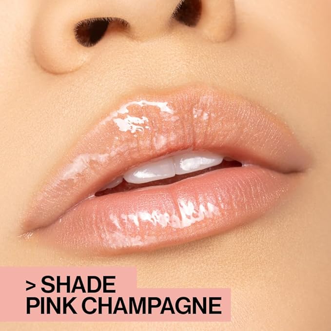 wet n wild MegaSlicks Lip Gloss, Ultra-Glossy, Vitamin-E Enriched, Ultra-Gloss High Shine Moisturizing, Cruelty-Free & Vegan - Rose Gold