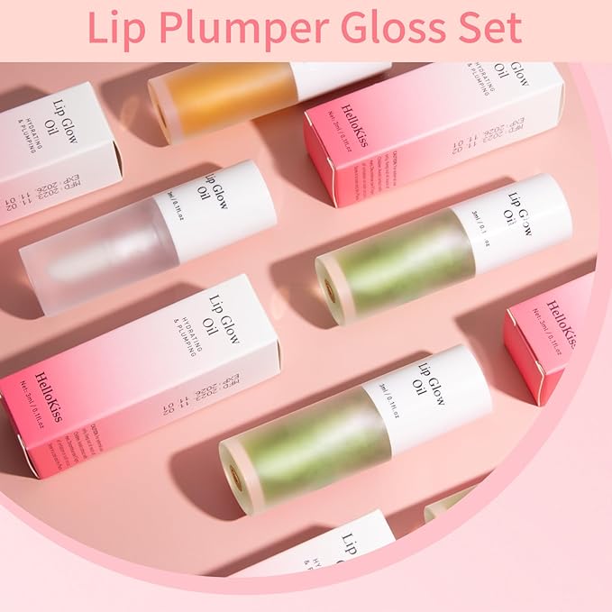 Hellokiss 3Pcs Lip Glow Oil,Moisturizing Lip