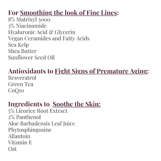 Anti-Aging Face Cream, Multi Peptide Cream, Deep Wrinkle Repair Cream, for Mature and Dry Skin, Peptide Night Cream 1.7 Fl Oz