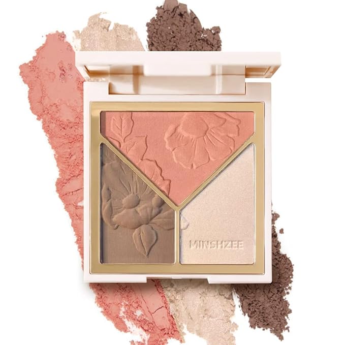 Highlighter & Contour & Blush 3 in 1 Compact Make-up