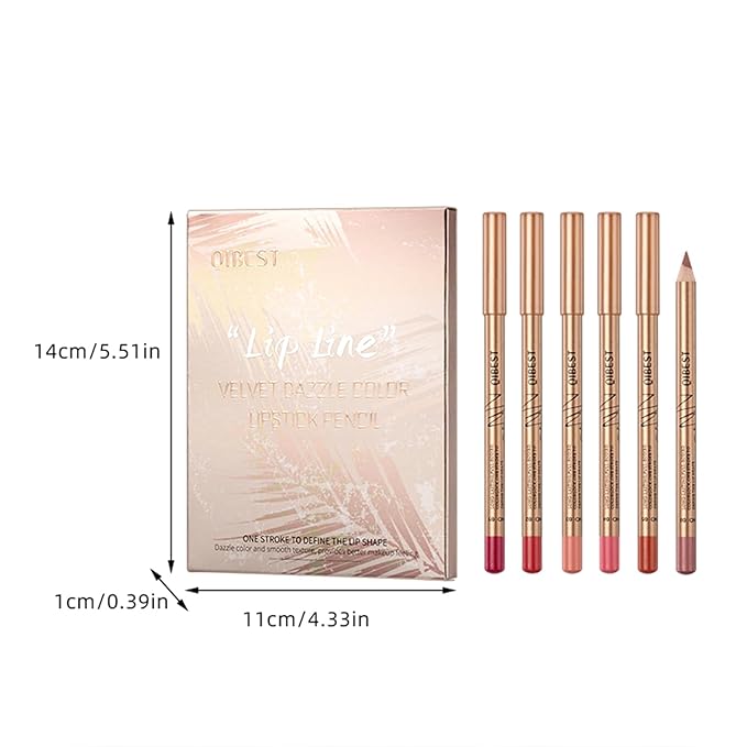 12PCS Matte Lip Liner Set,Waterproof Lipstick Liner Slim,High Pigmented Creamy Lipliners Pencil,Non-fading Long Lasting Lip Liner Pencil for Women