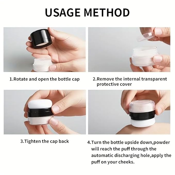 Setting Powder Lightweight Loose Powder Finishing Powder Long-Lasting Ivory)-2 Boxes