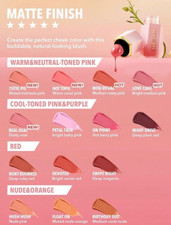 SHEGLAM Makeup - Color Bloom Liquid Blush Matte (Cutie Pie)