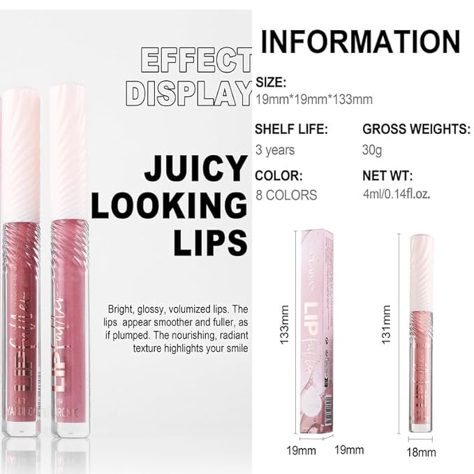 Hyaluronic Acid Lip Balm Gloss Moisturizing Hydrating Lip