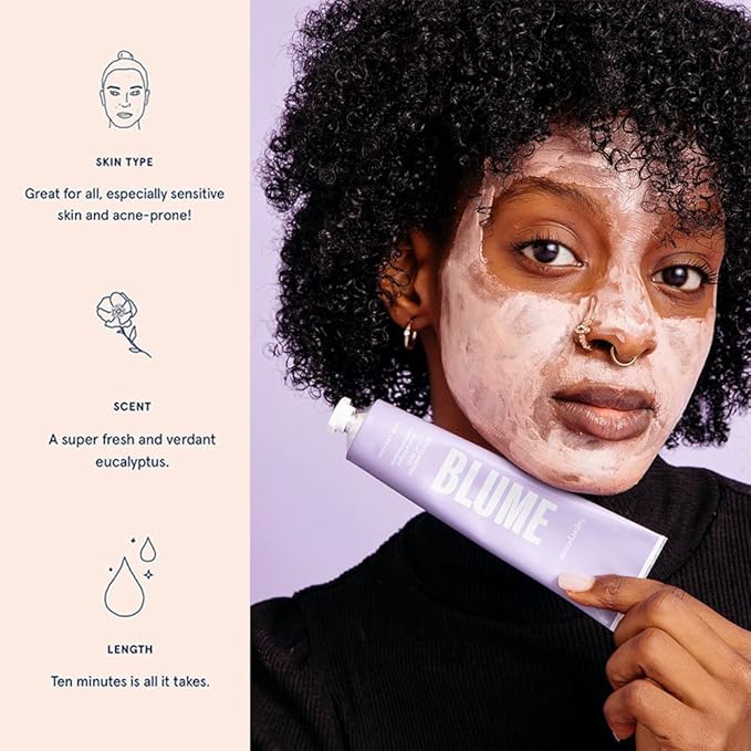 Blume Superpower Clay Mask - Detoxifying Pore Mask Skin () 75g