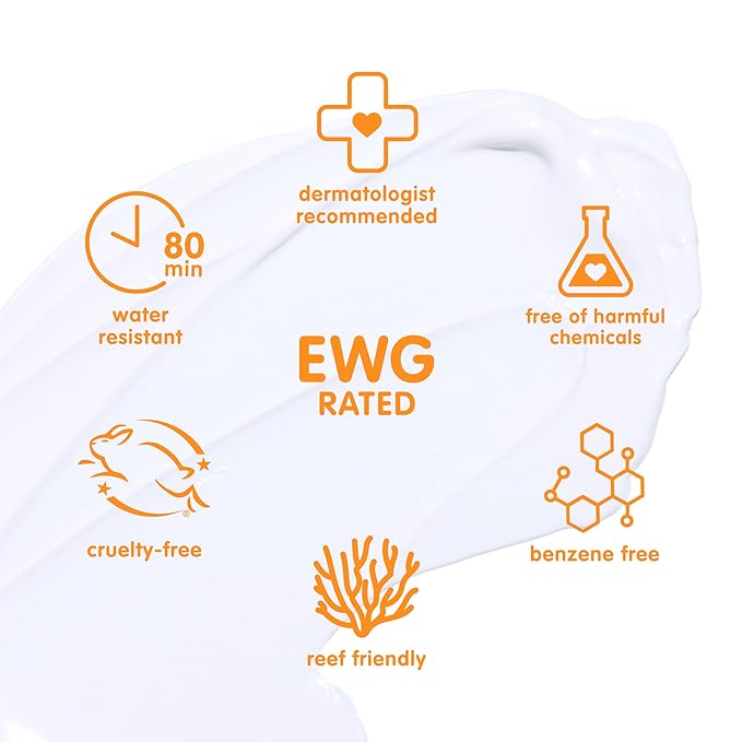 Thinksport Kids SPF 50+ Mineral Sunscreen – Safe, Natural Sunblock for Children - Water Resistant Sun Cream – Broad Spectrum UVA/UVB Sun Protection – Reef Friendly Sun Lotion, 6oz