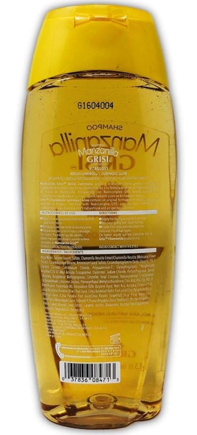 Manzanilla Grisi Premium Bathroom Bundle - Styling Gel, Gold Lightener and Detangler, and a Chamomile Conditioner + Shampoo Set