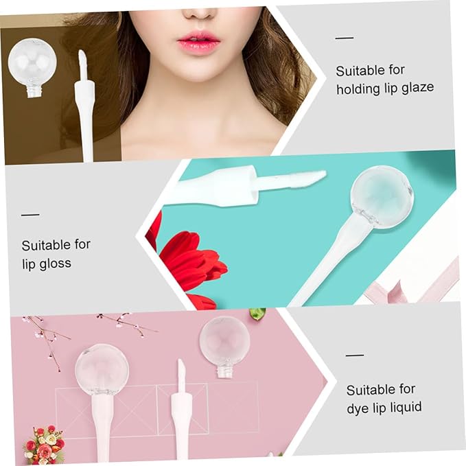 20pcs refill empty lip tubes lollipop shaped lip gloss containers lip gloss tube Organizer printable empty bottle lip container small clear container lipstick