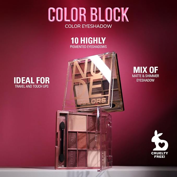L.A. COLORS Color Block Eyeshadow, Rose CES136