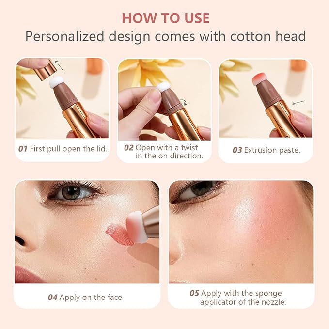 Liquid Contour Beauty Wand Set,Blush Liquid Contour Stick