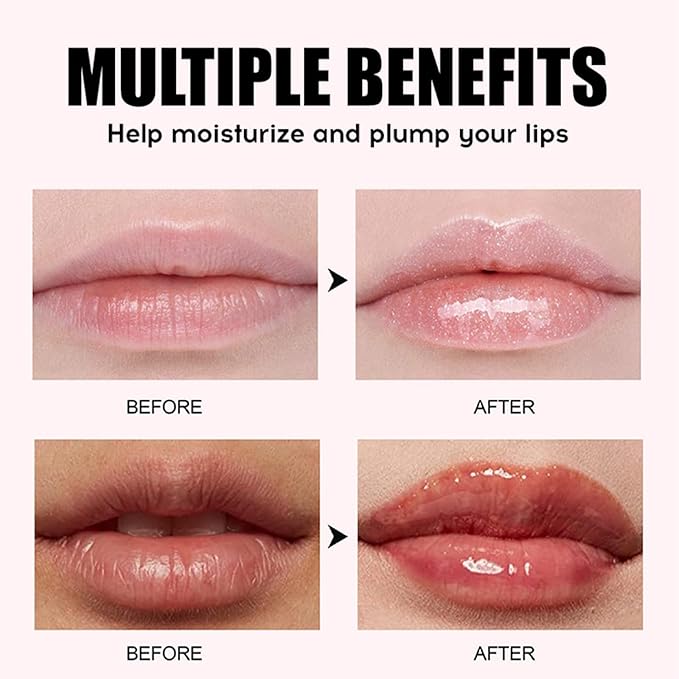 4 Colors Fat Oil Lip Gloss, Lip Oil Lip Glaze Hydrating Lip Glow Oil Big Brush Head Moisturizing Lip Gloss, Shiny Transparent Tinted Plumping Lip Oil Long Lasting Nourishing Non-sticky (03#)