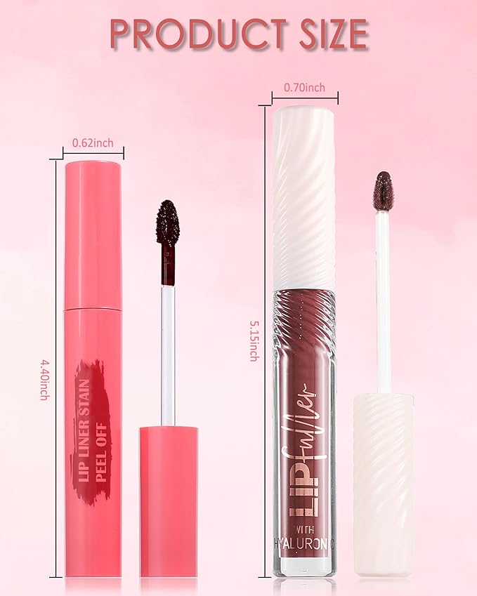 Brown Peel Off Lip Liner Stain & Brown Lip