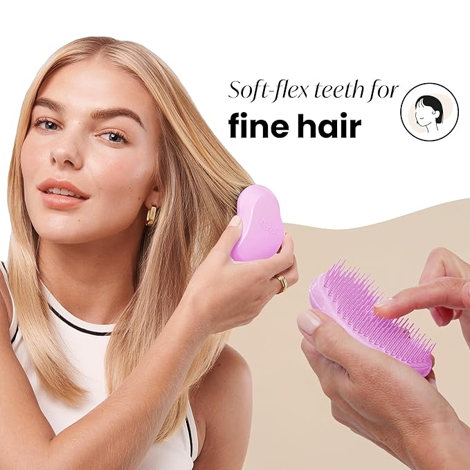 Tangle Teezer Original Detangler Brush, Dry & Wet Hair Brush for Color-Treated, Fine & Fragile Hair Types, Pink Dawn